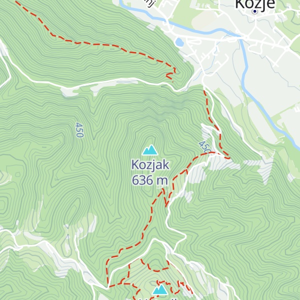 Map of Kozjak