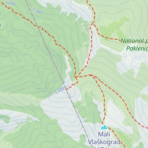Map of Planinarsko sklonište Vlaški Grad