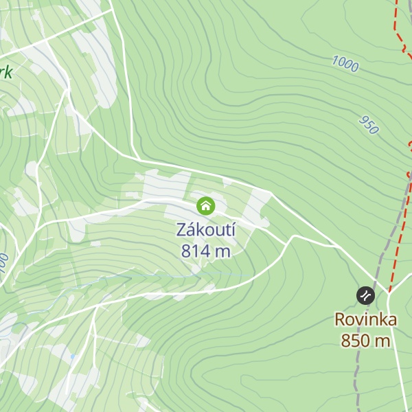 Map of Zákoutí