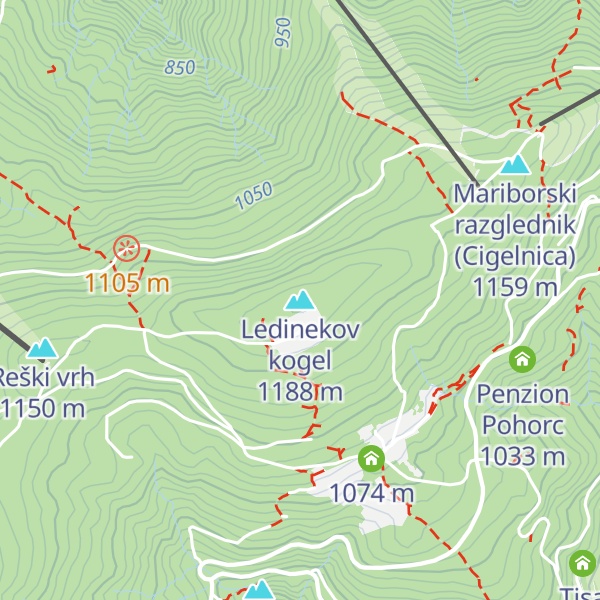 Map of Ledinekov kogel