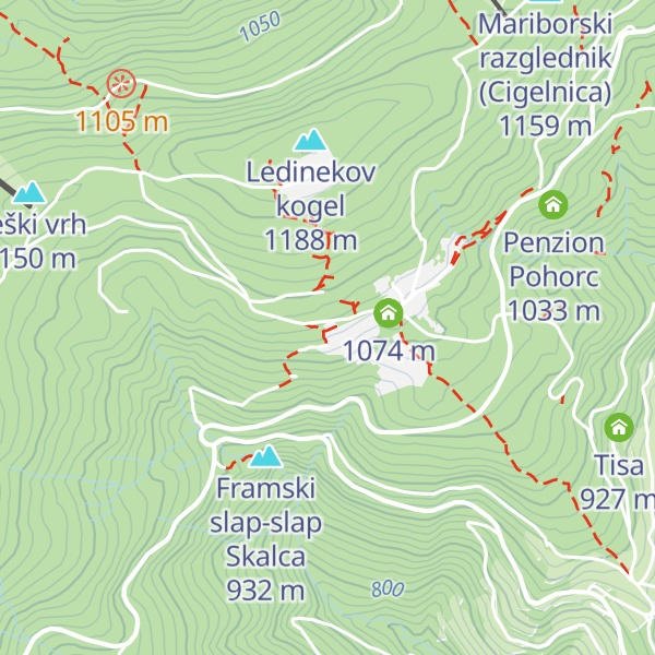 Map of Mariborska koča