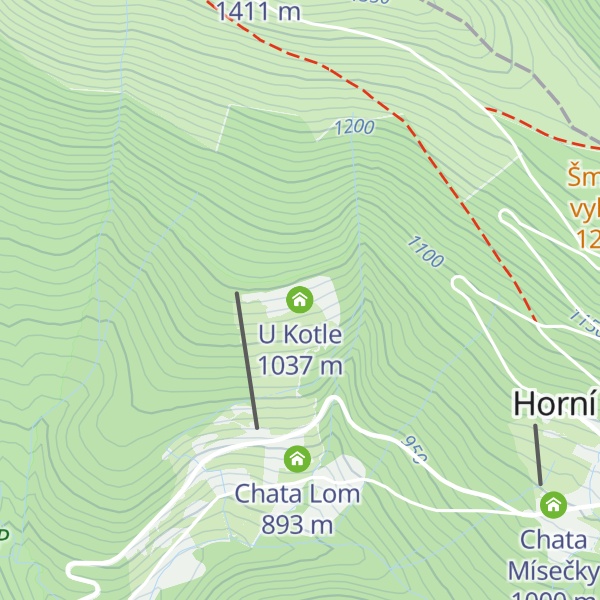 Map of U Kotle