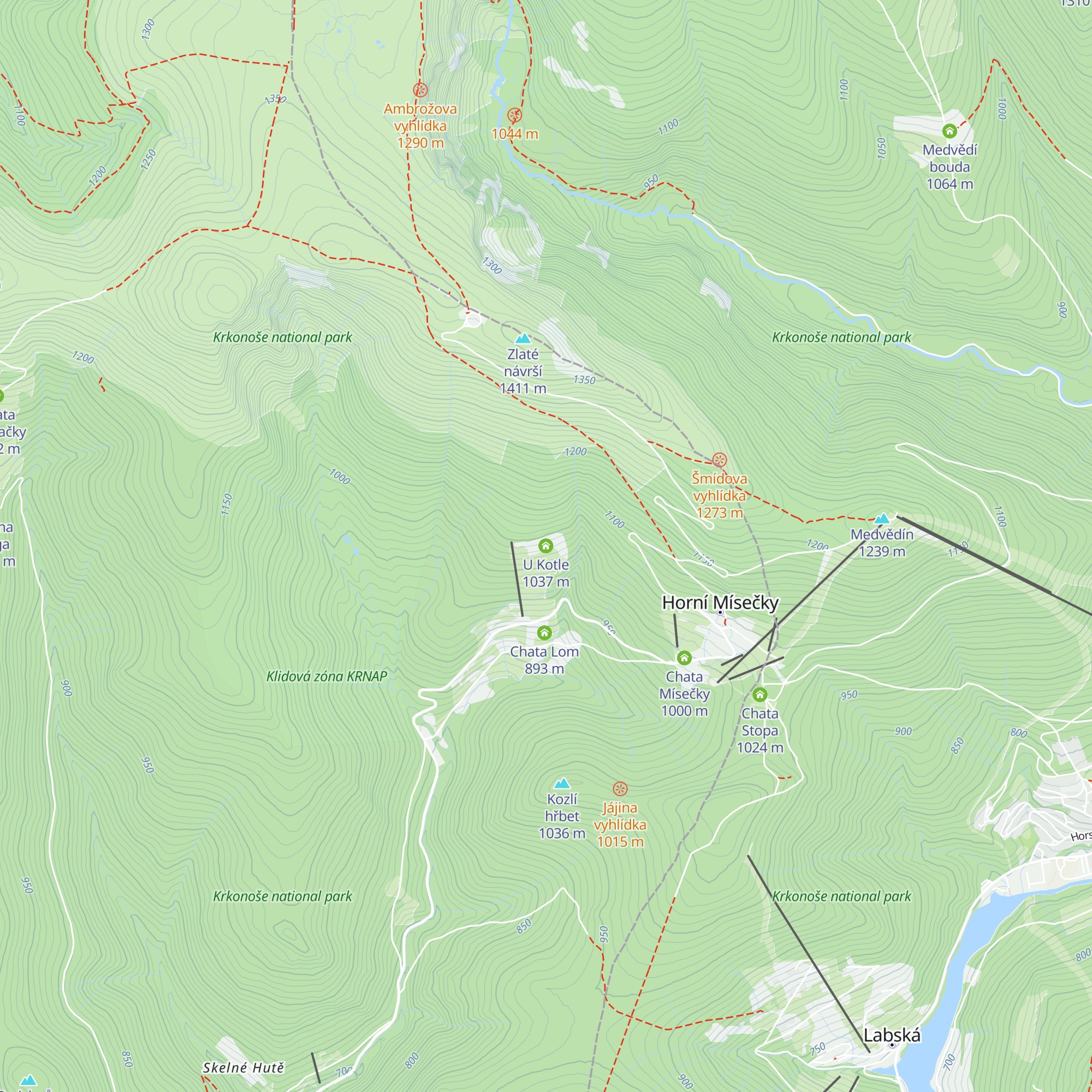 U Kotle map