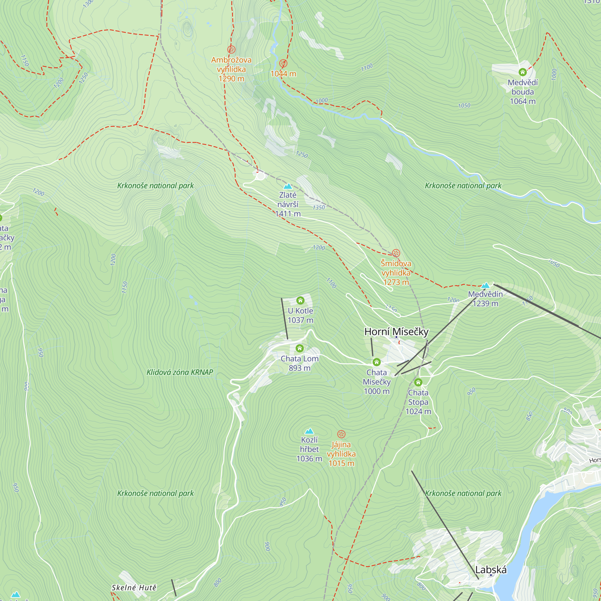 U Kotle map