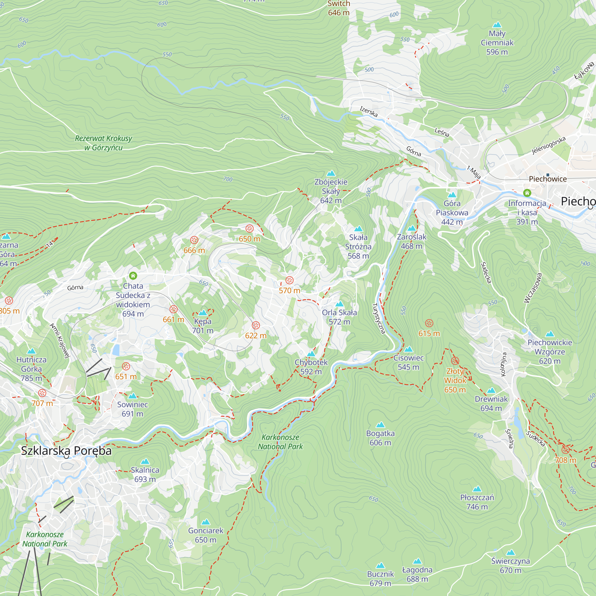 Chata Izerska map