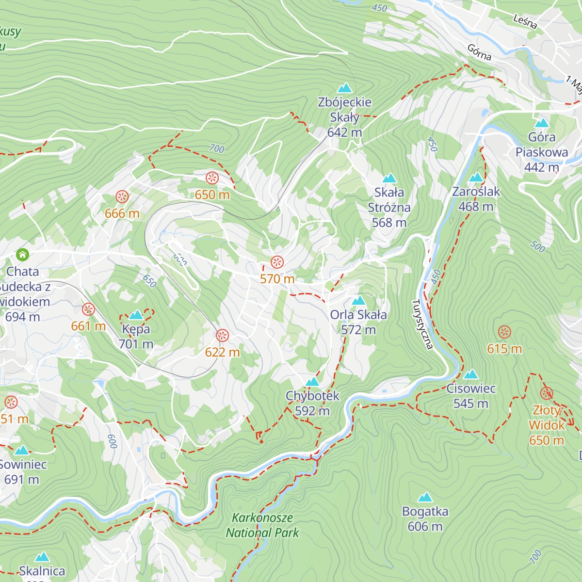Chata Izerska map