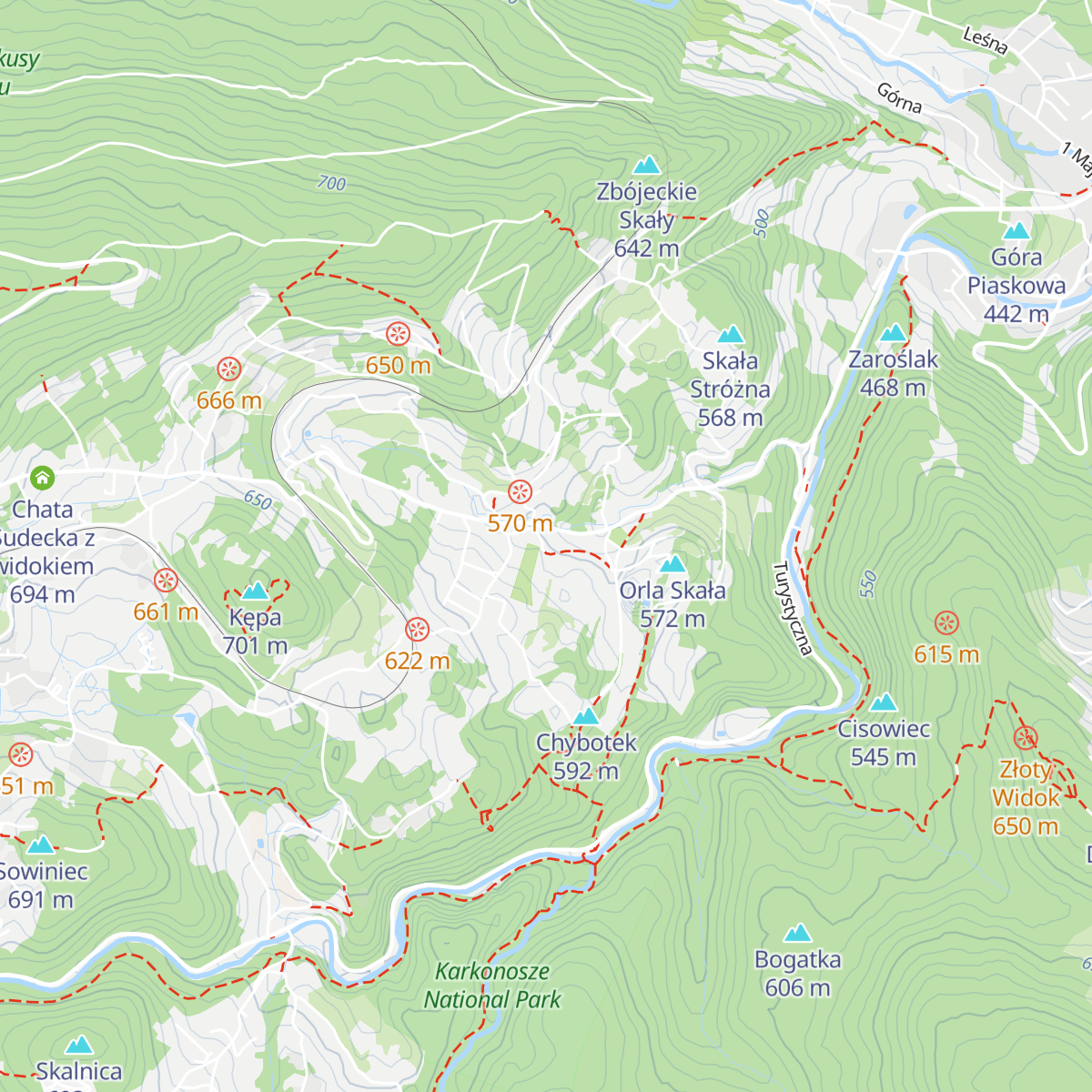 Chata Izerska map