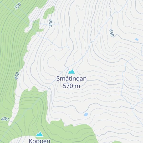 Map of Småtindan