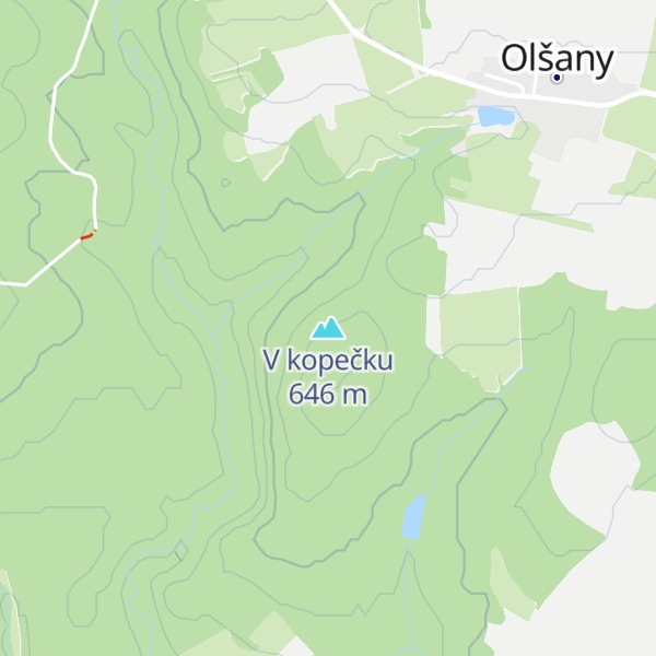 Map of V kopečku