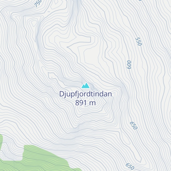Map of Djupfjordtindan