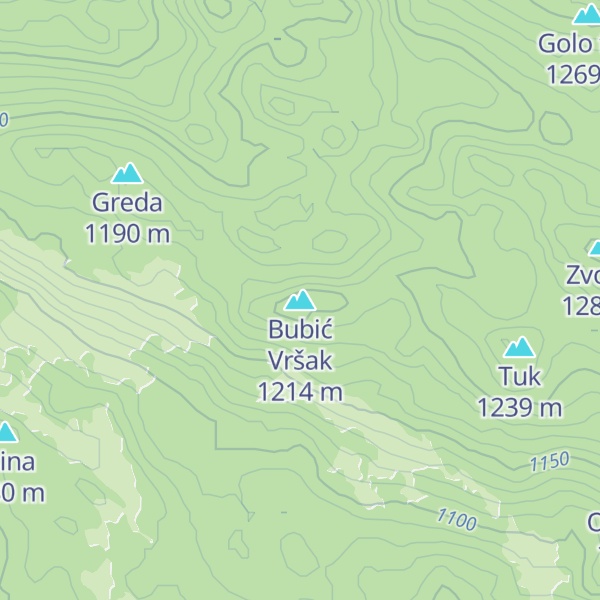 Map of Bubić Vršak