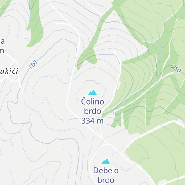 Map of Čolino brdo