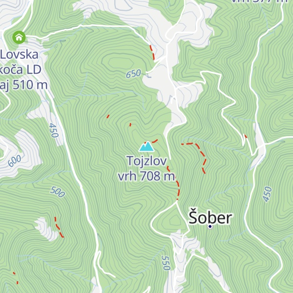 Map of Tojzlov vrh