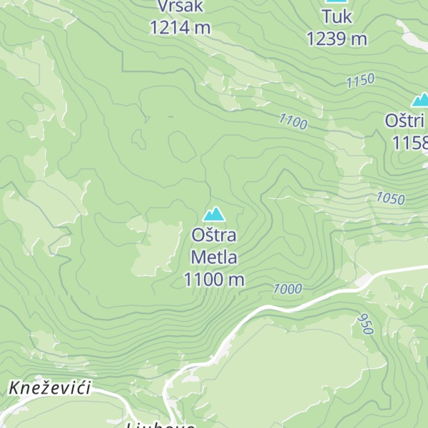 Map of Oštra Metla