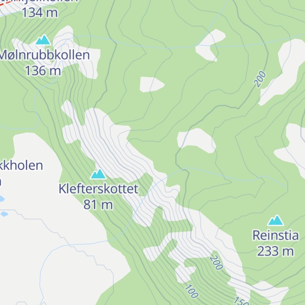 Map of Klefterskottkollen
