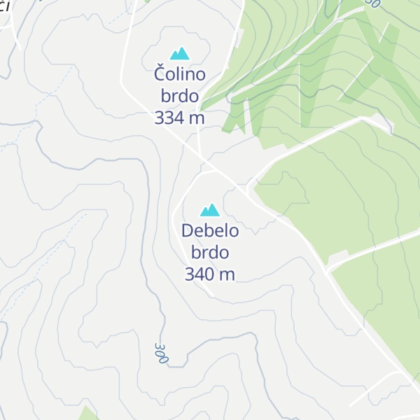Map of Debelo brdo