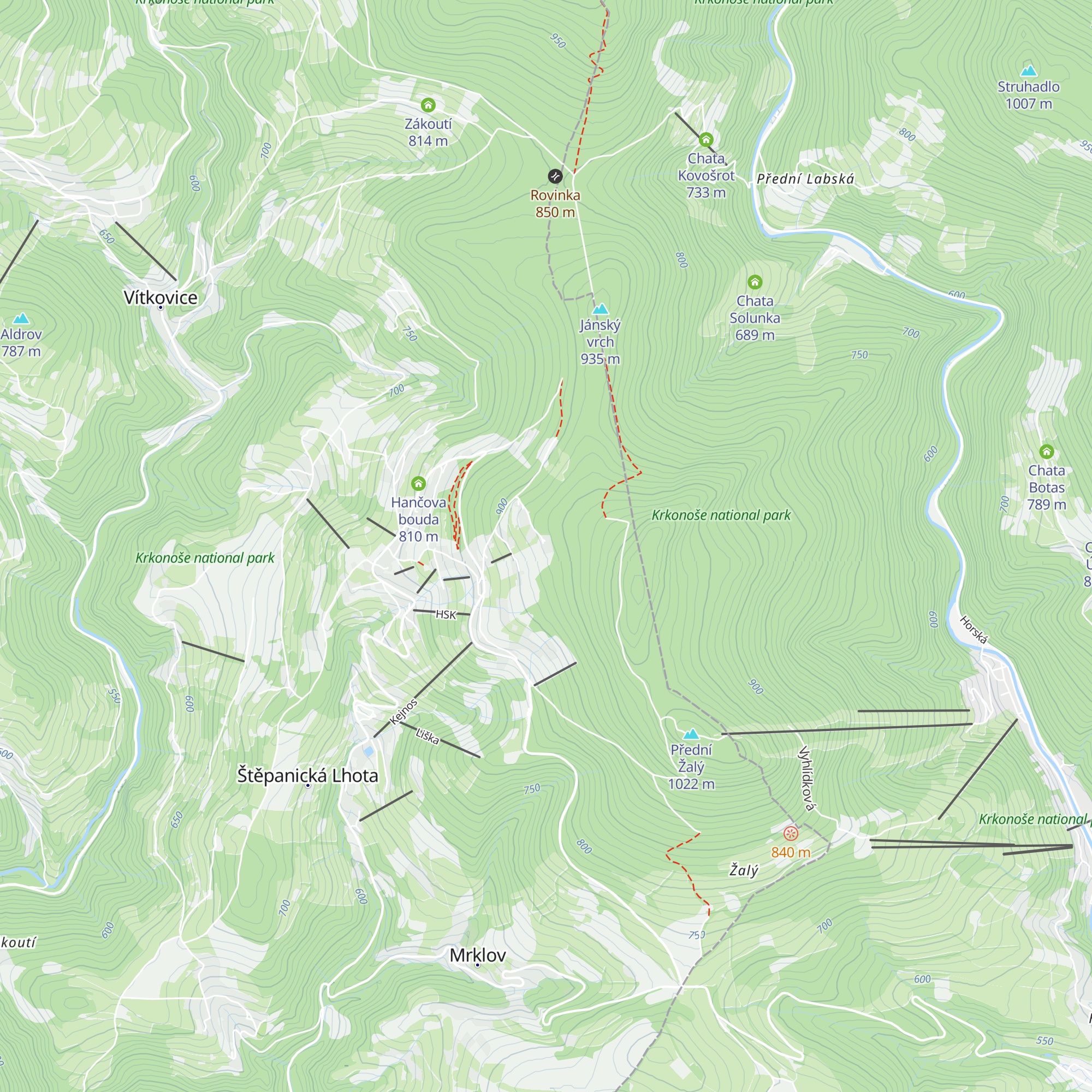 Chata Karolínka map