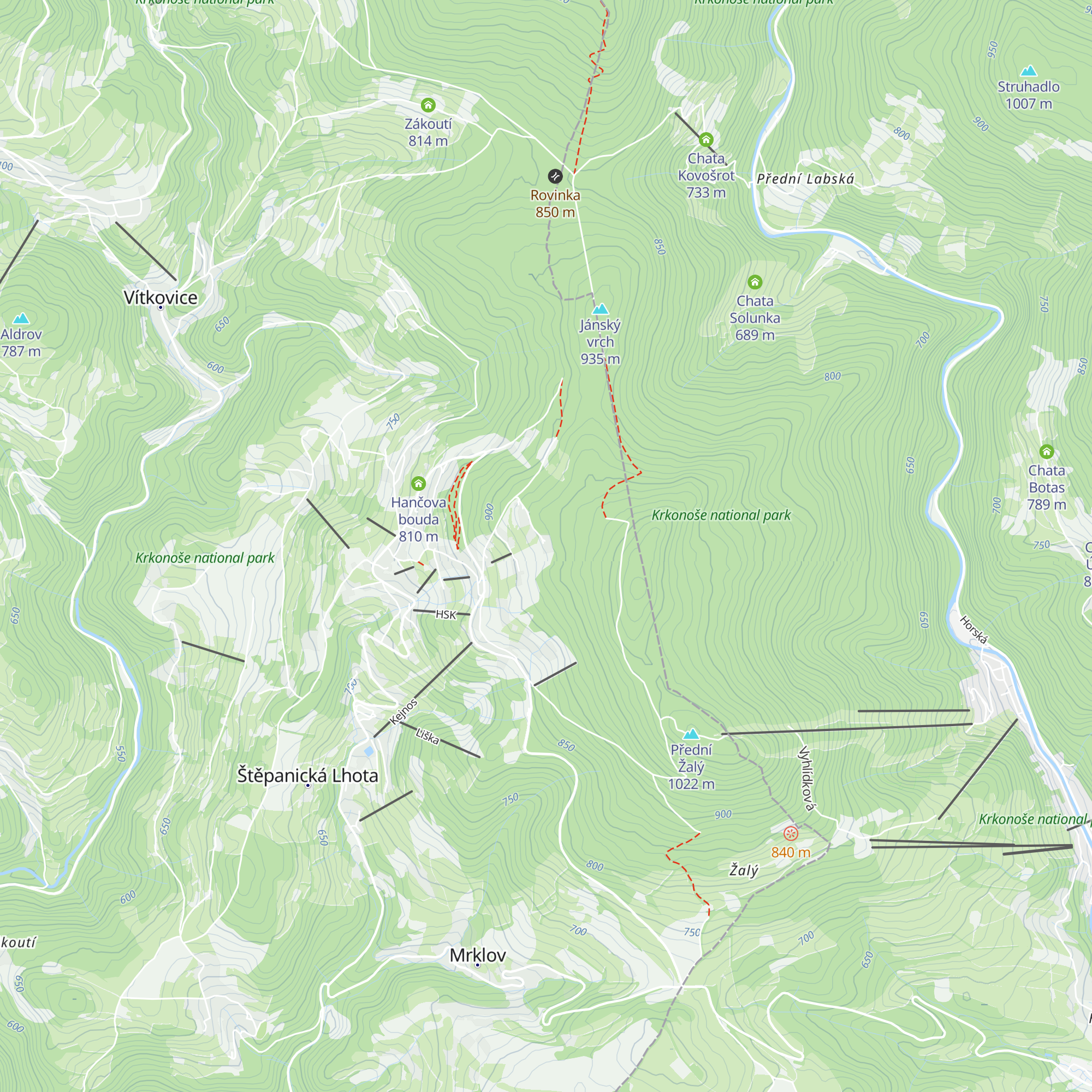 Chata Karolínka map