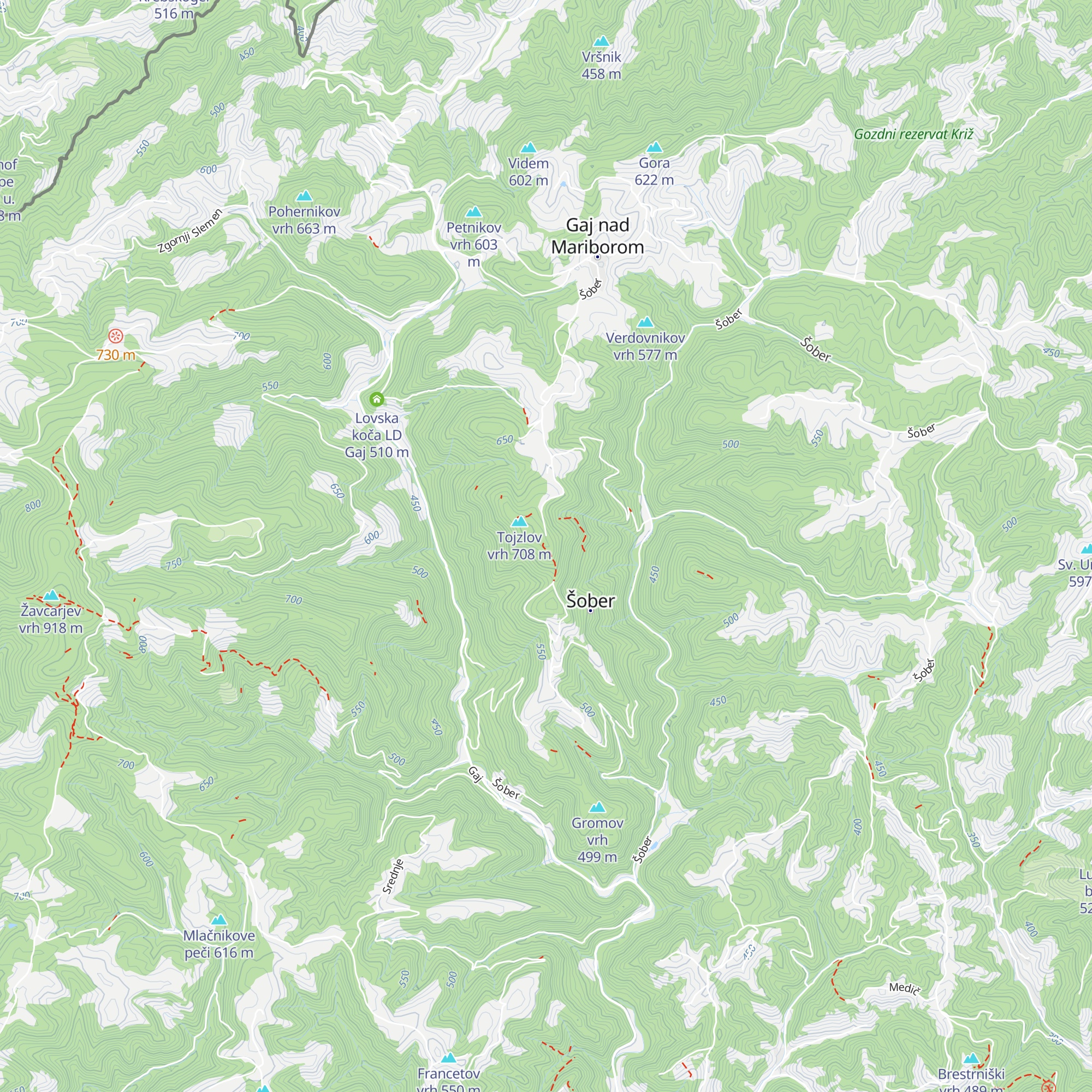 Planinski dom obrtnikov map