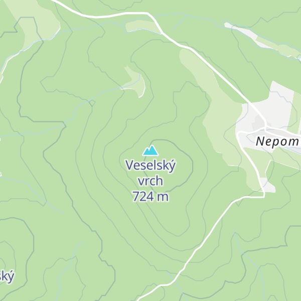 Map of Veselský vrch