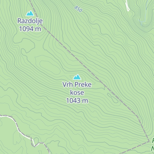 Map of Vrh Preke kose