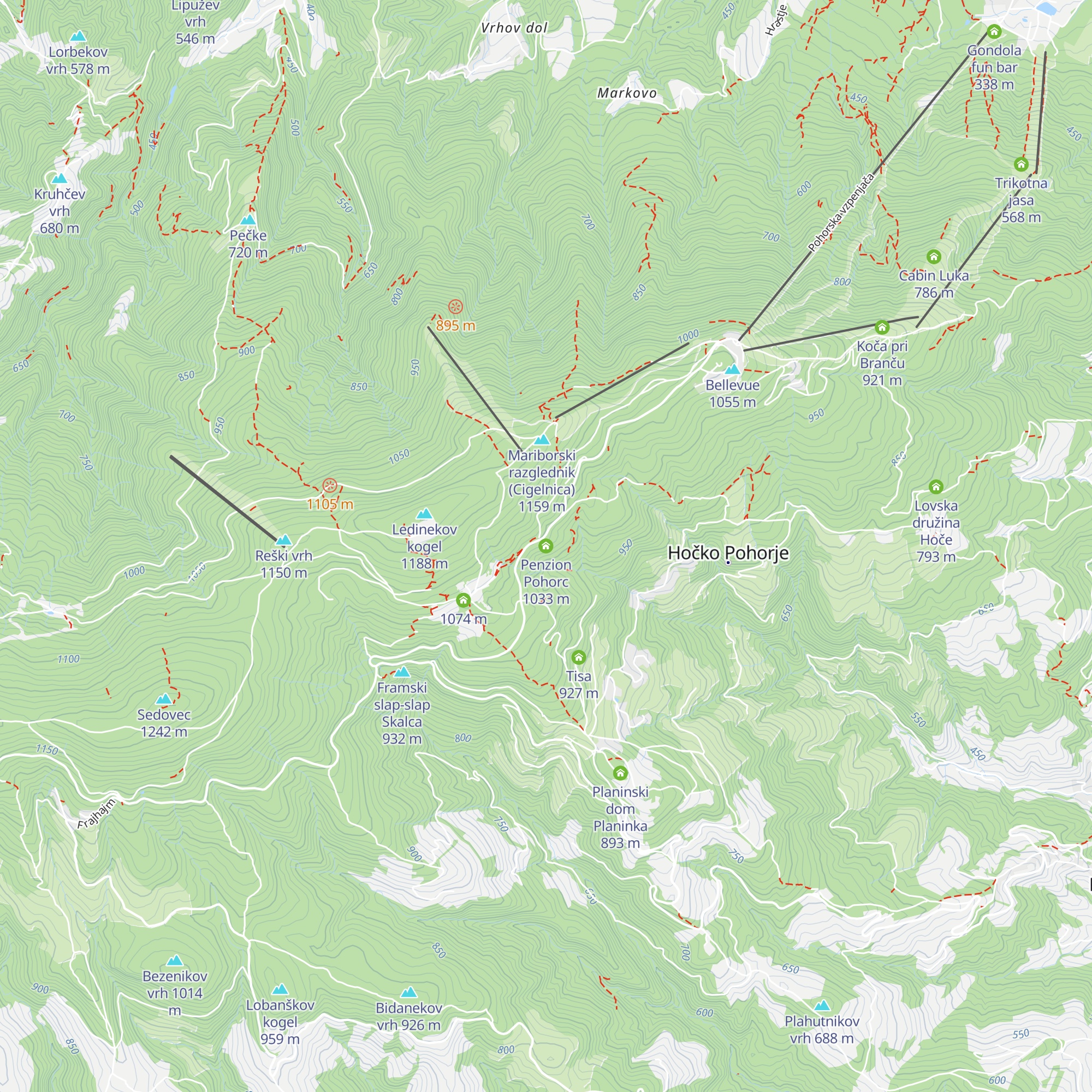 Penzion Pohorc map