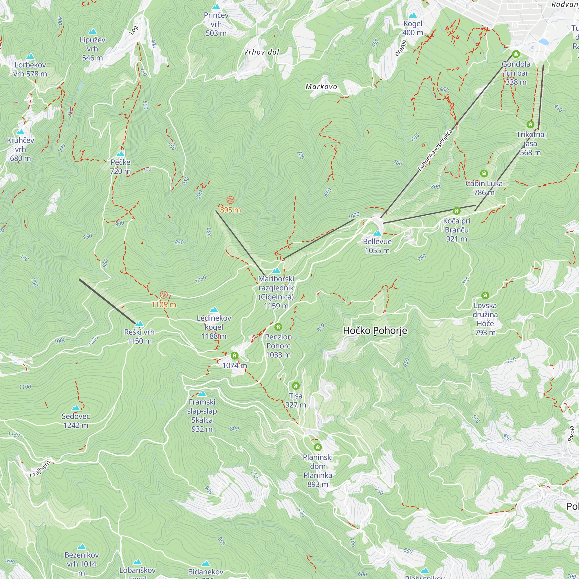 Aparthotel Pohorje map