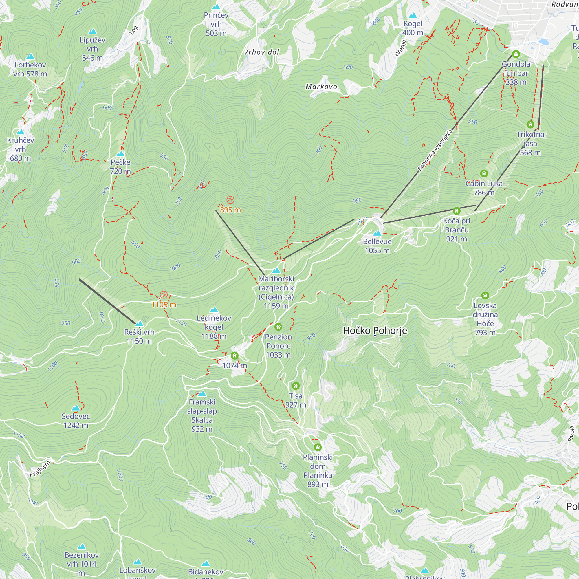 Aparthotel Pohorje map