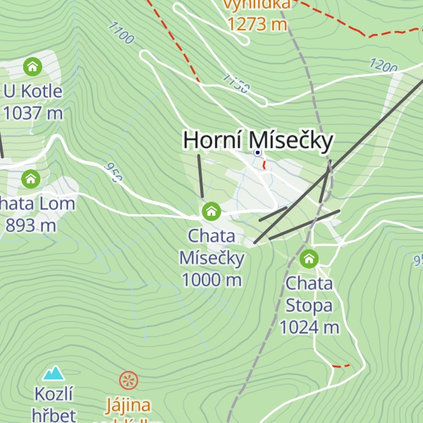 Map of Chata Mísečky