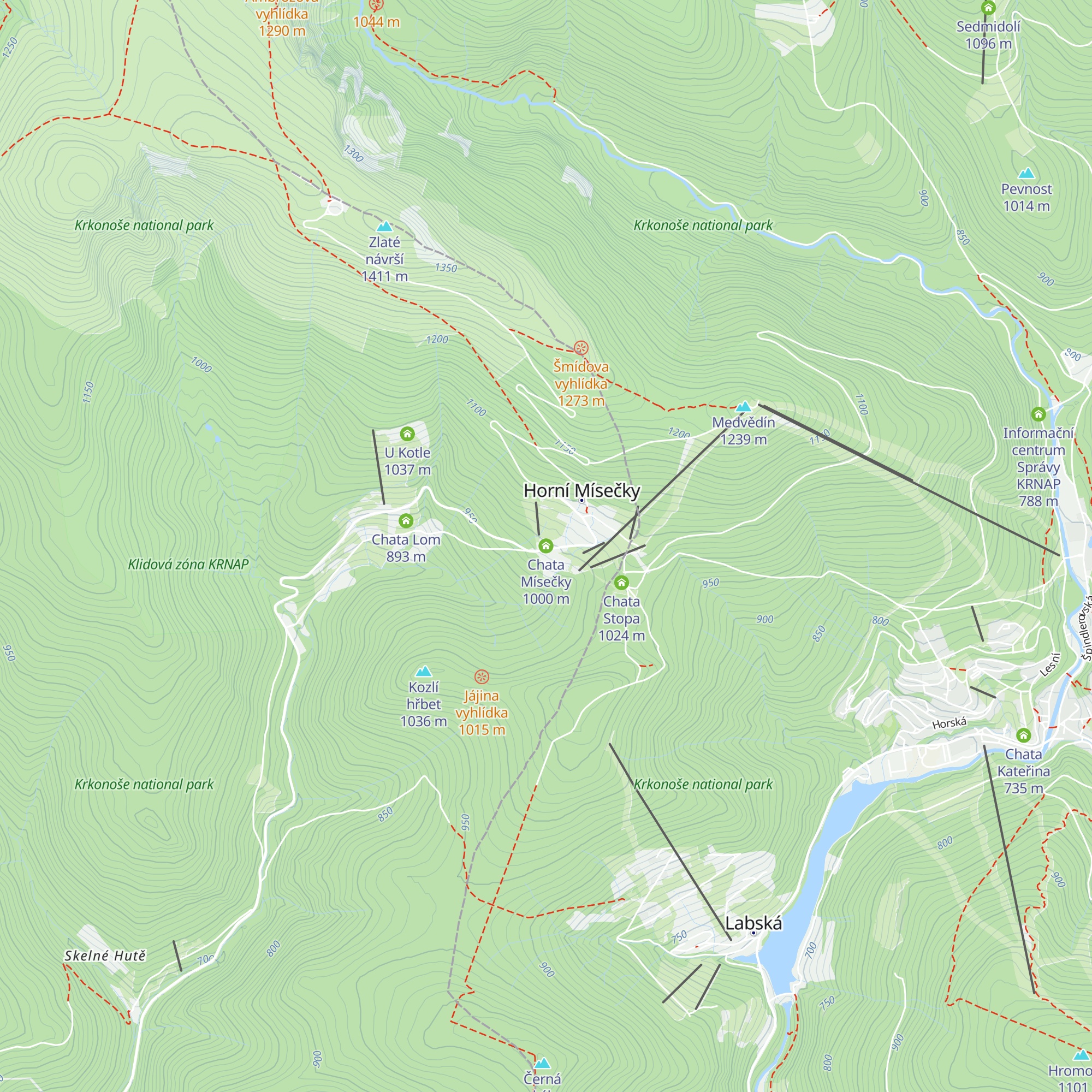 Chata Mísečky map
