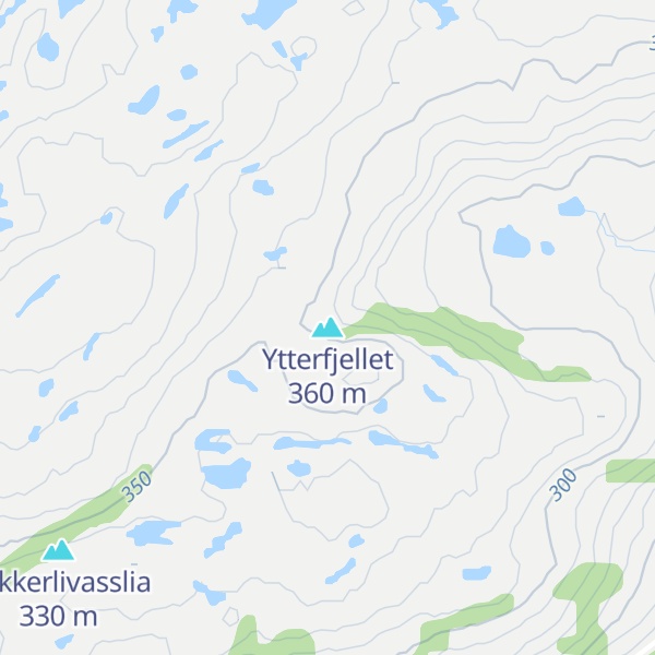 Map of Ytterfjellet