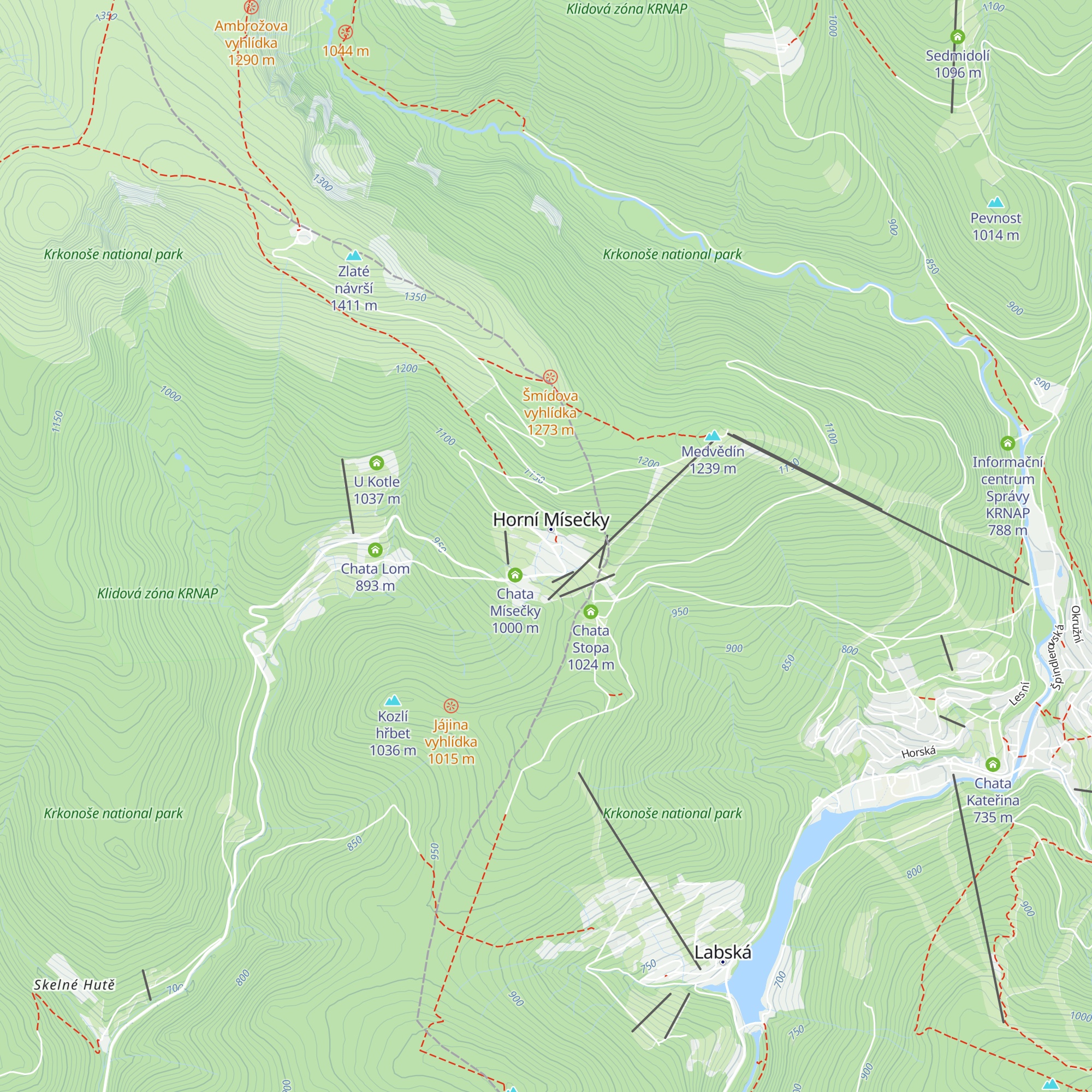 Pension Jilemnická bouda map