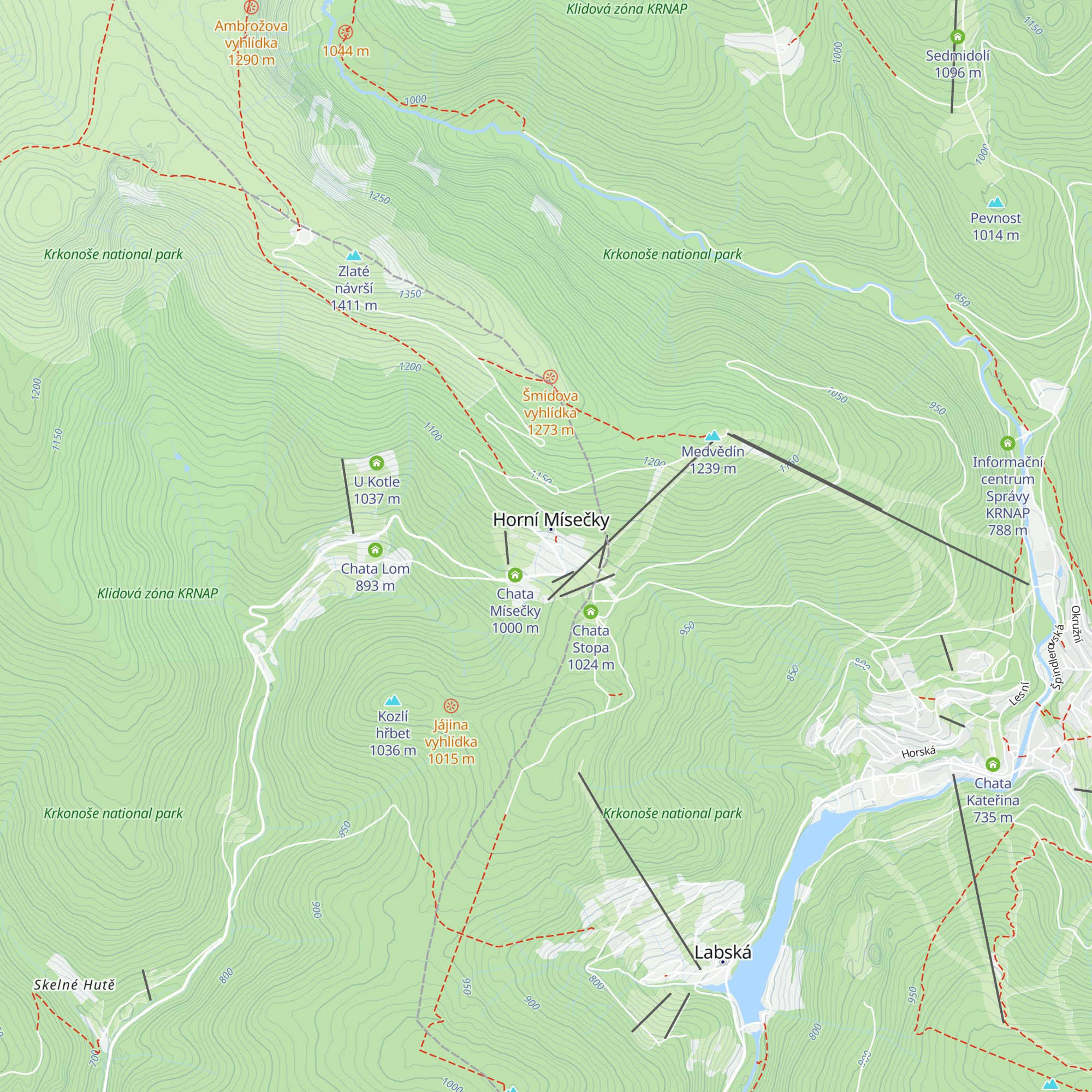 Pension Jilemnická bouda map