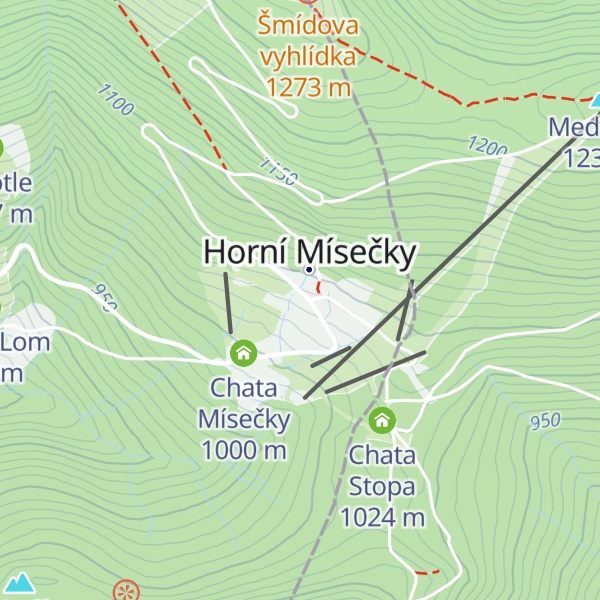 Map of Pension Jilemnická bouda