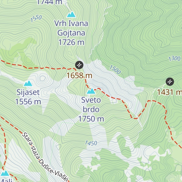Map of Sveto brdo
