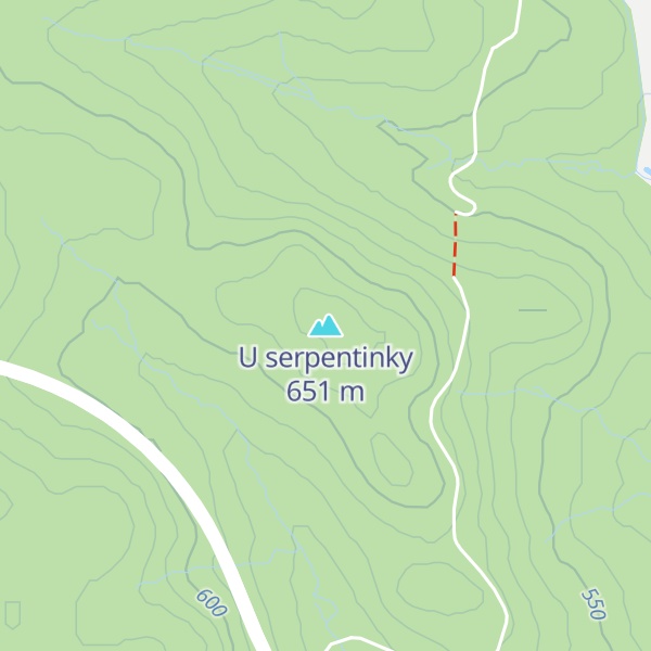 Map of U serpentinky