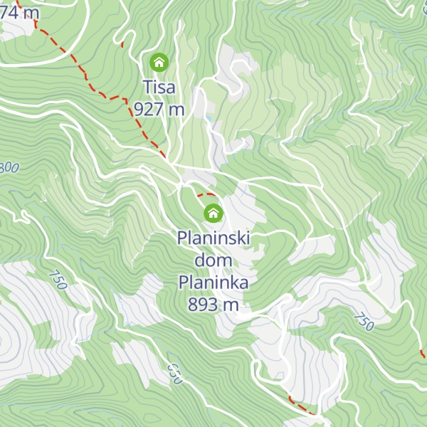 Map of Planinski dom Planinka