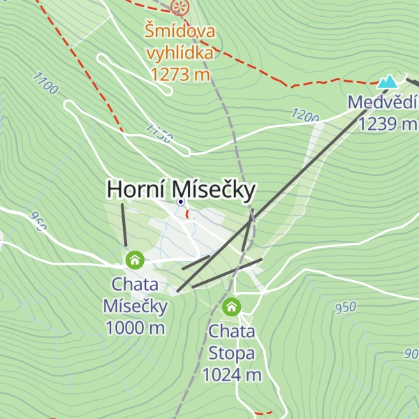 Map of Novomísečná bouda