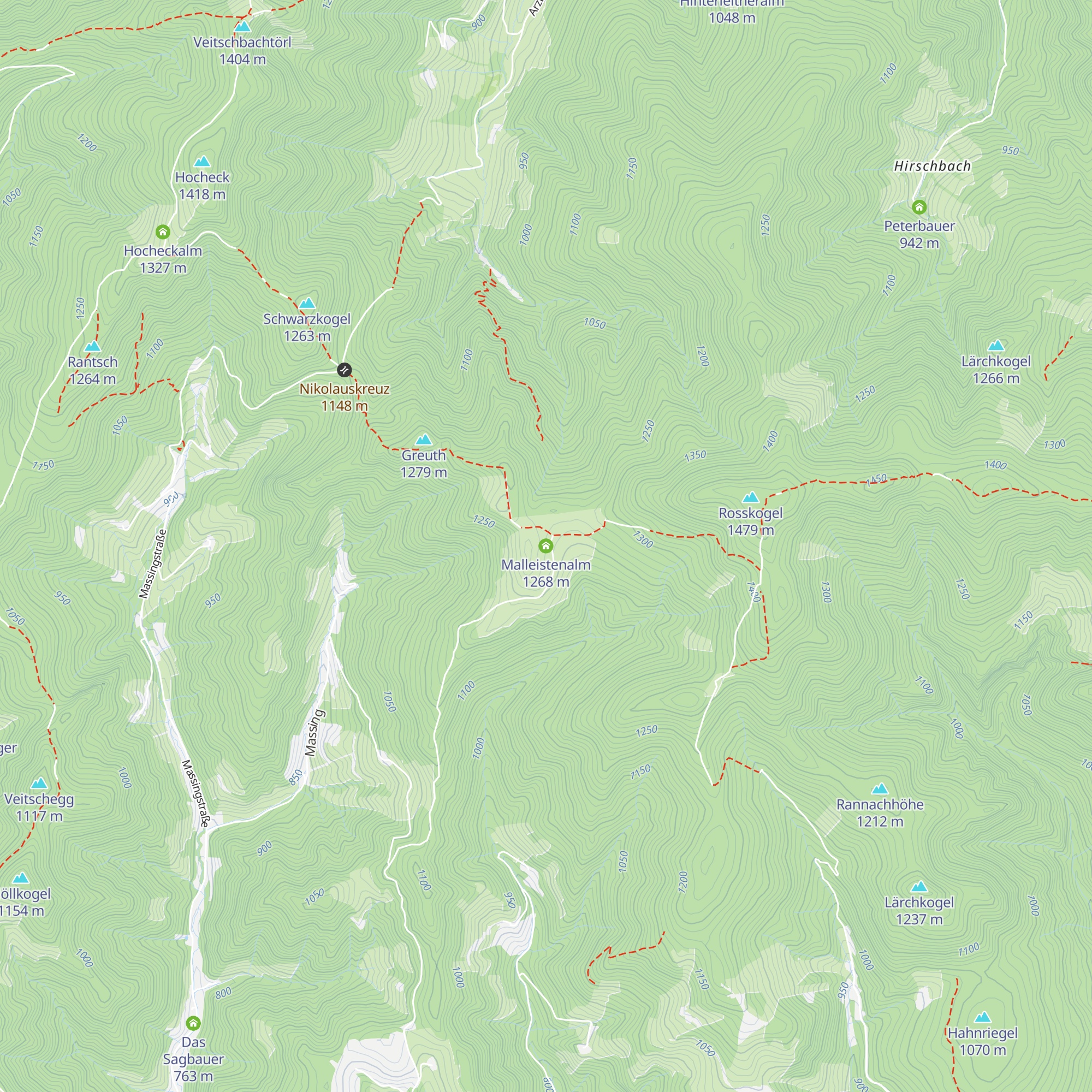 Malleistenalm map