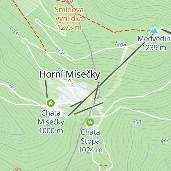 Map of Staromísečná bouda