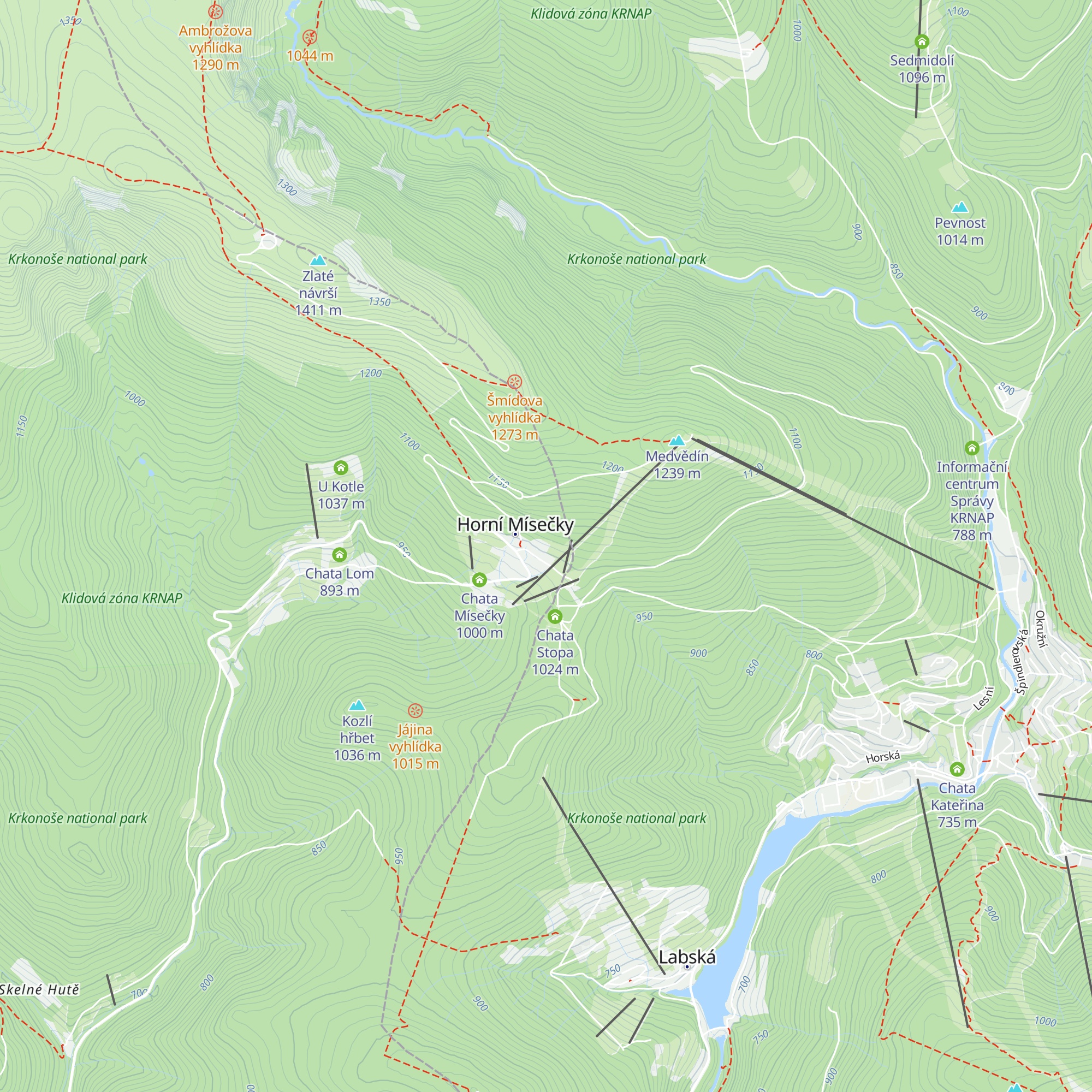Staromísečná bouda map