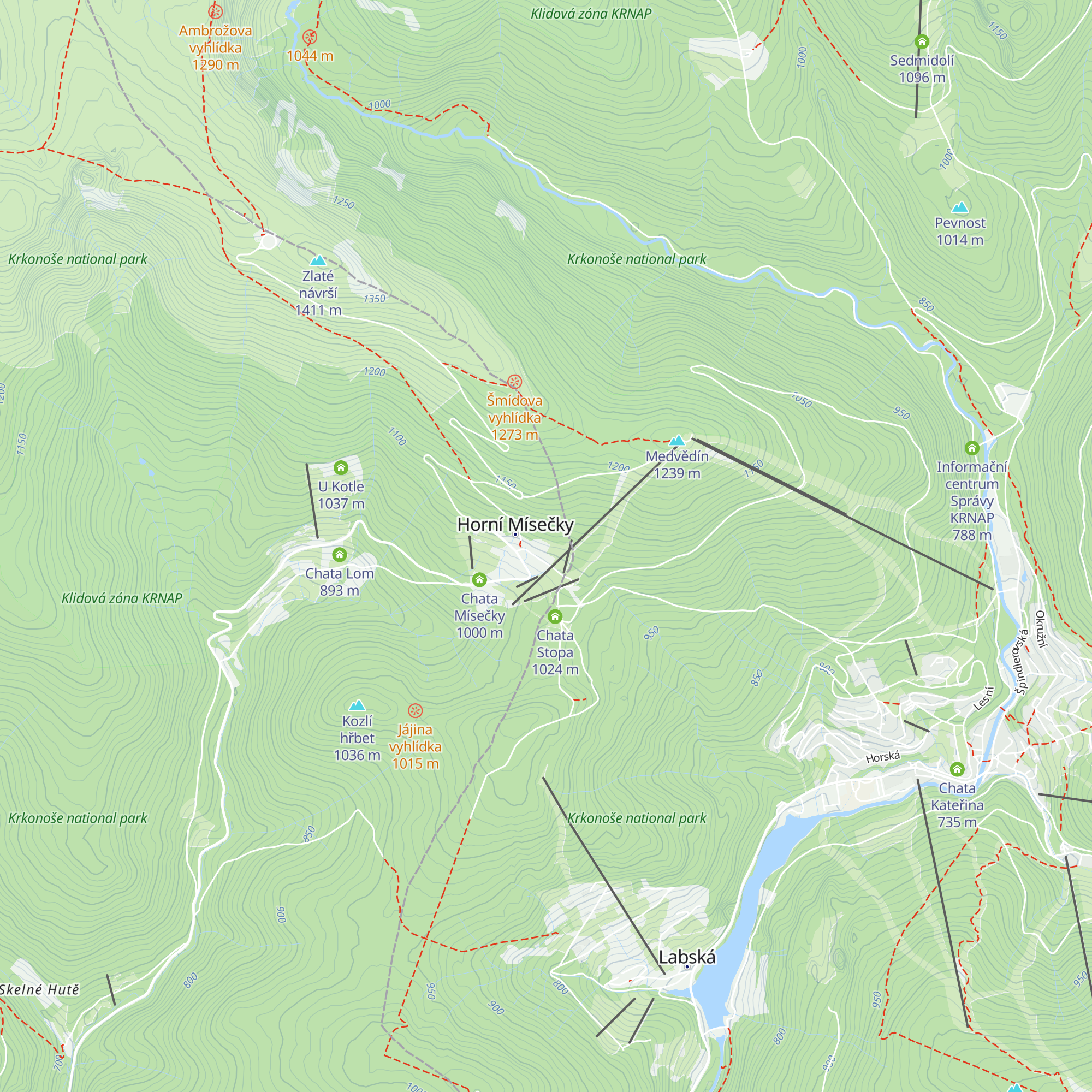 Staromísečná bouda map