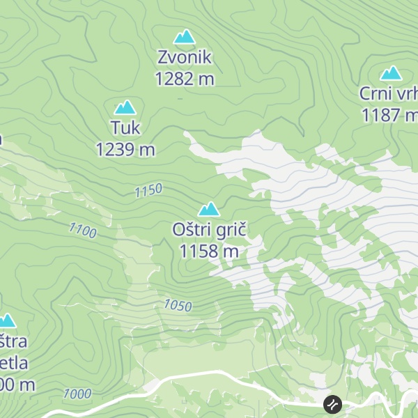 Map of Oštri grič