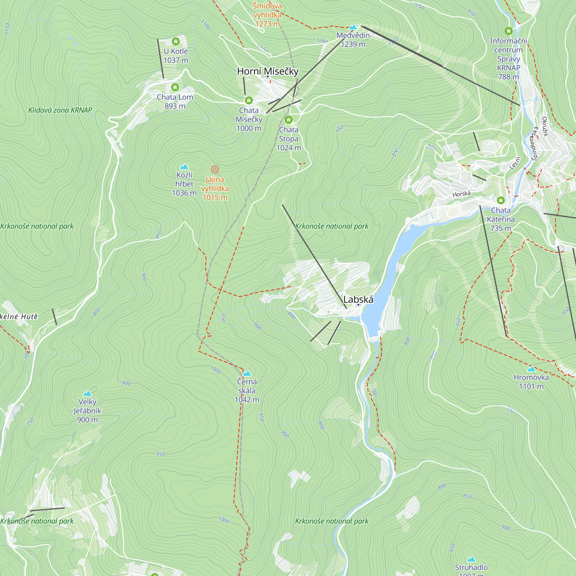 Sporthotel Švýcarská bouda map