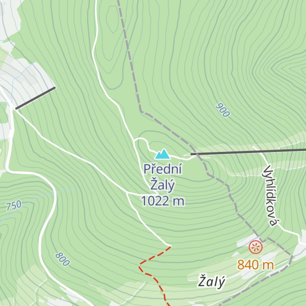 Map of Žalý