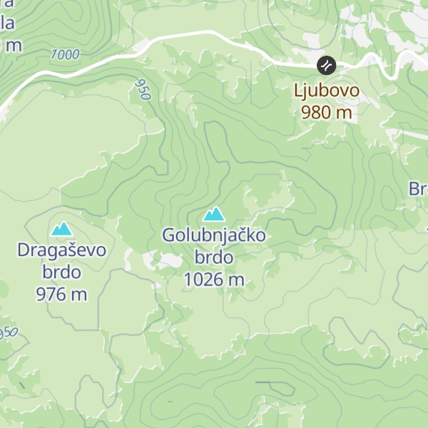 Map of Golubnjačko brdo