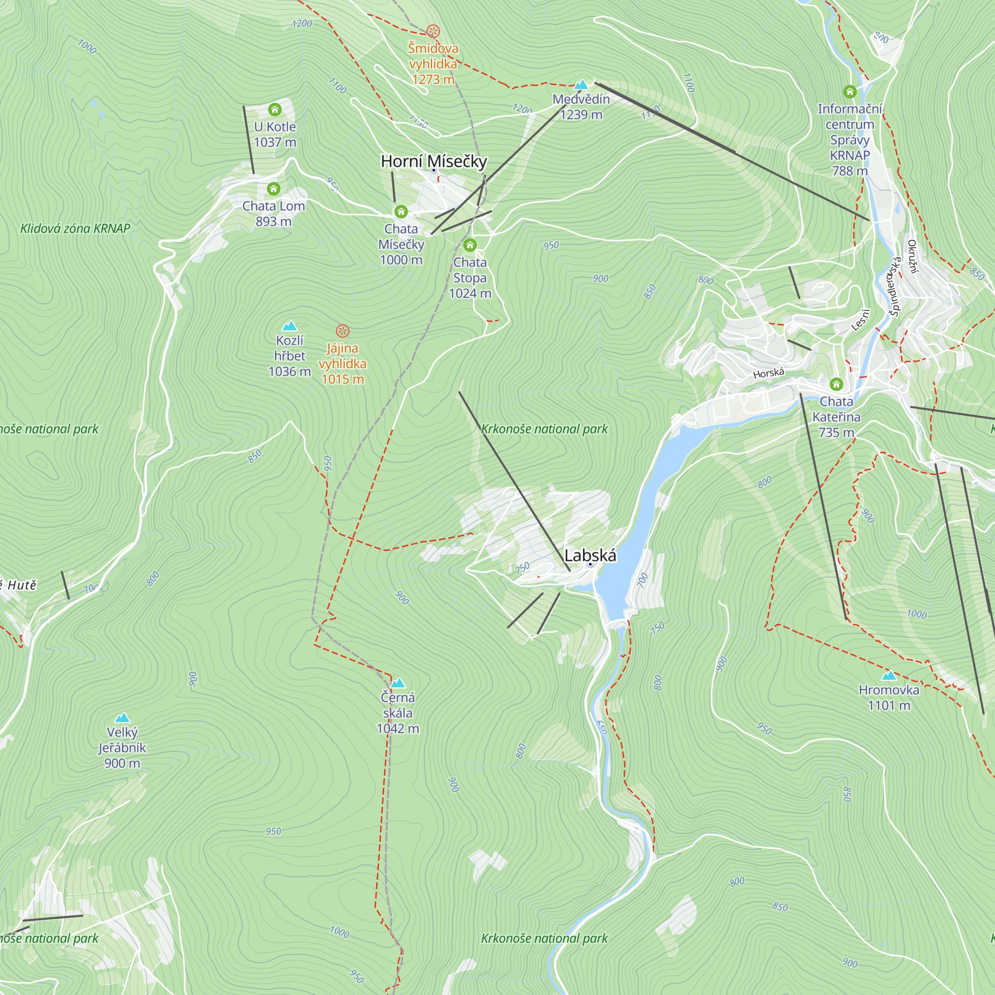 Chata Jasanka map