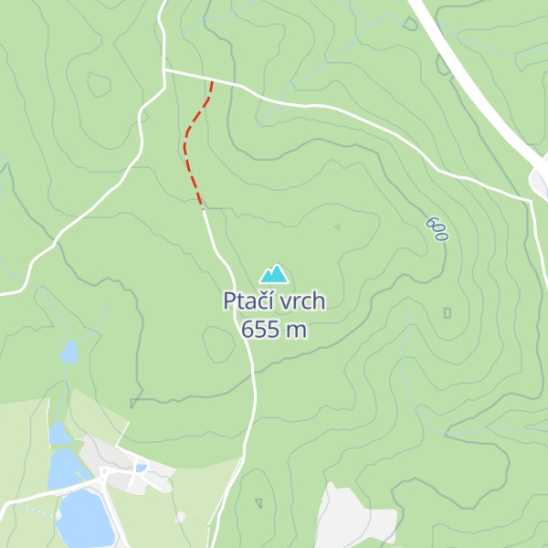Map of Ptačí vrch