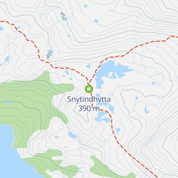 Map of Snytindhytta