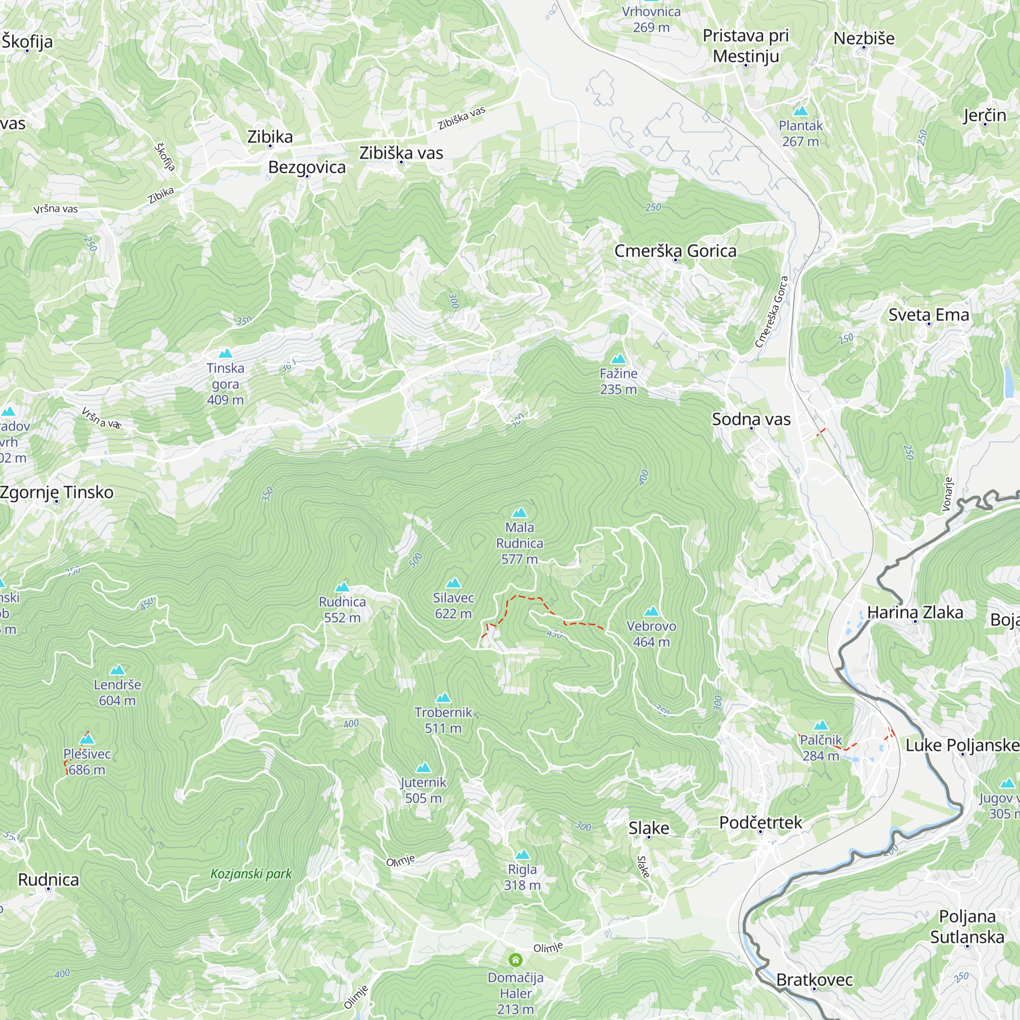 Zavetišče Šmarnica na Mali Rudnici map